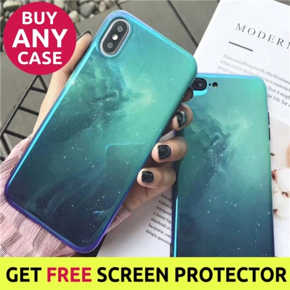 GoByte Accessories - ⚠️Clearance iPhone XS/X Gradient Glossy Sky Case